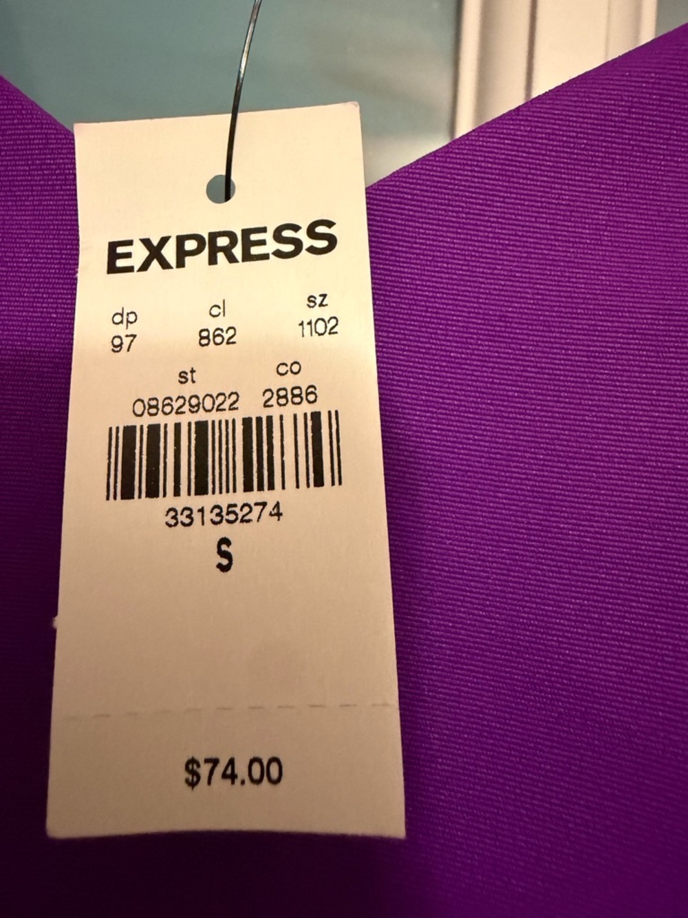 Express Violet Ruffle Peplum Top - Picture 4 of 6